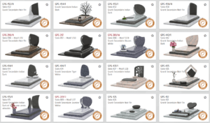 plusieurs type de monuments funeraires